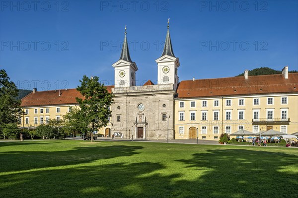 Former Benedictine monastery Tegernsee with Basilica of St Quirin