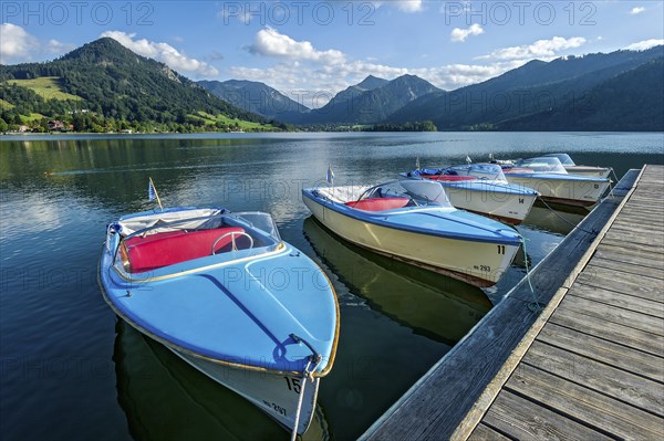 Electric boats at jetty