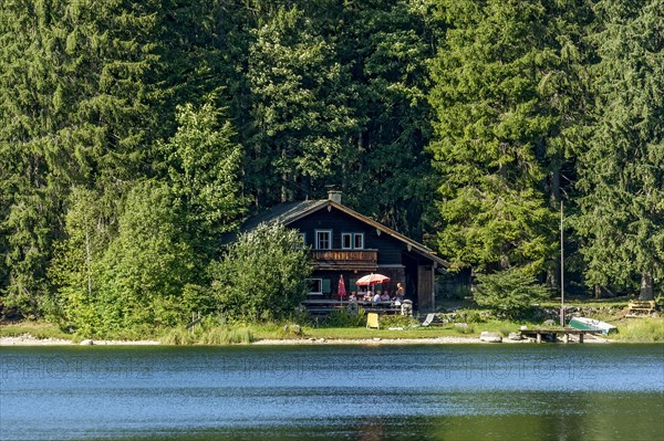 Spitzingsee with the Miesbacher Hutte