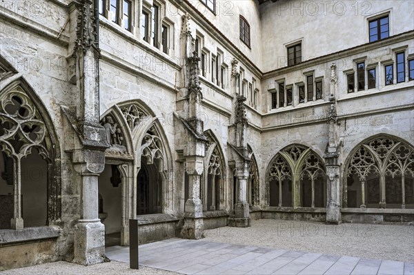 Cloister of the gothic cathedral St. Salvator or St. Willibald