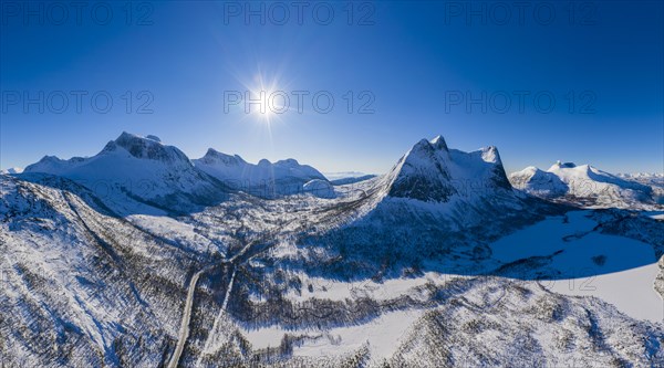 View to Huglhornet and Stortinden at the Efjord