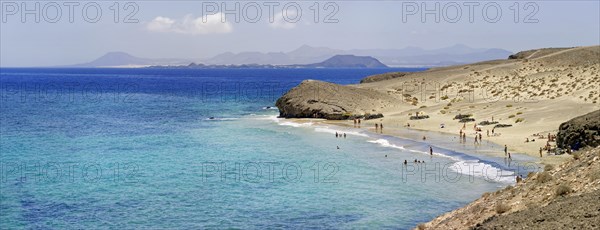 Sandy beach with turquoise waters of Playa del Congrioo