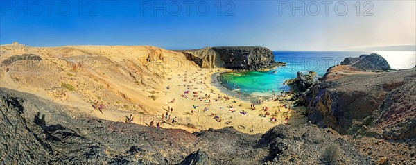 Sandy beach with turquoise waters of Playa del Papagayo