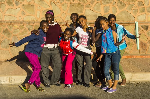 Children posing happily for the camera