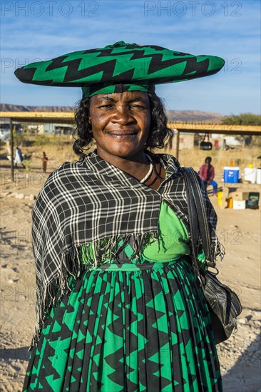 Herero woman in traditional clothes