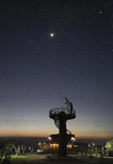 Observatory with telescope for observing the stars