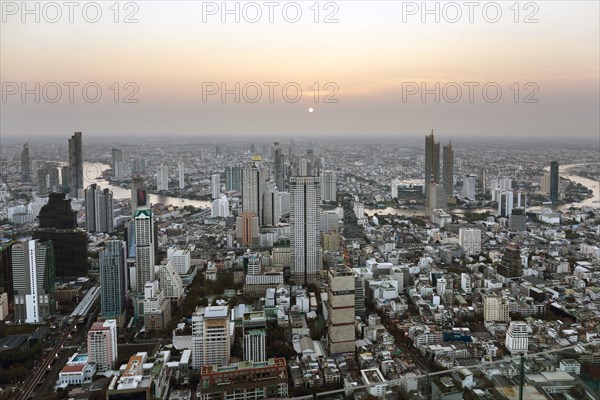 Panoramic view from Maha Nakhon Tower