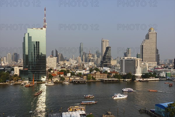 City view from Icon Siam on CAT Building at Mae Nam Chao Phraya