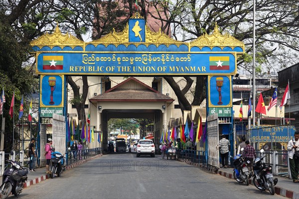 Border crossing to Tachilek in Myanmar