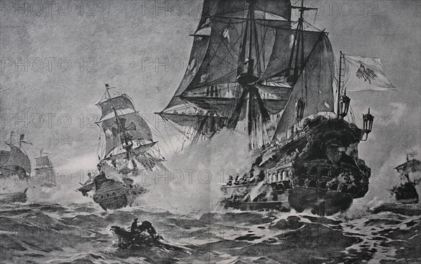 The Brandenburger attack the spanish treasure fleet 1681