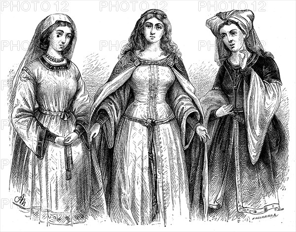 German women's costumes from the first period