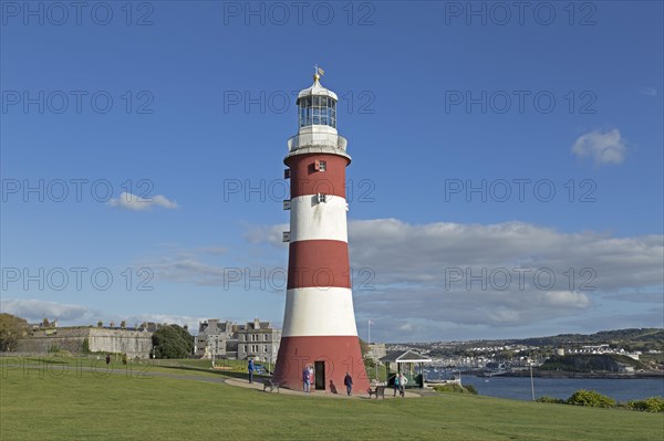 Lighthouse Smeaton's Tower on Plymouth Hoe