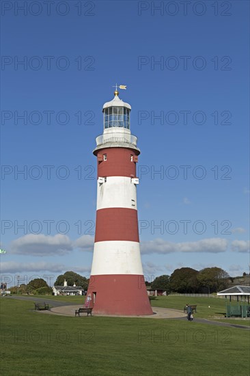 Lighthouse Smeaton's Tower on Plymouth Hoe