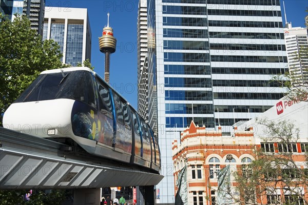 Monorail through the city