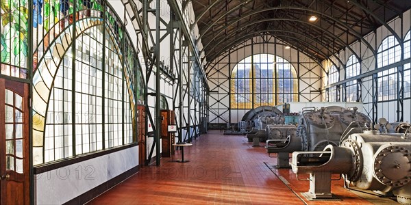 Machine hall Zollern colliery with art nouveau windows