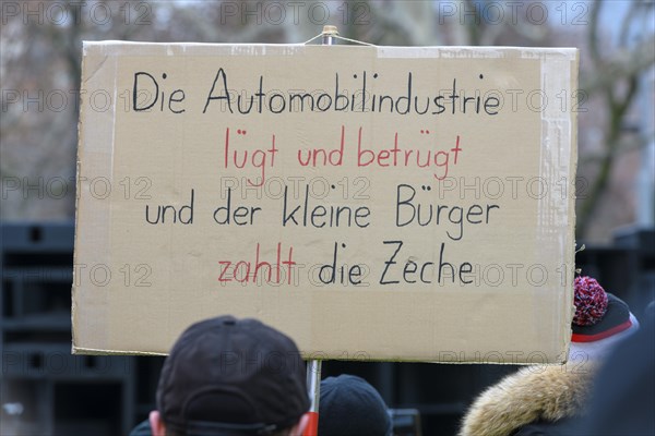 Demonstration against the ban on diesel driving from 01.02.2019 in Stuttgart