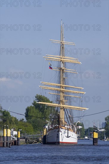 Training sailing ship Germany on the river Lesum