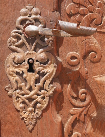 Old door lock at Frauenkirche