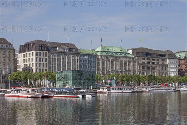 Jungfernstieg Inner Alster Lake and pier