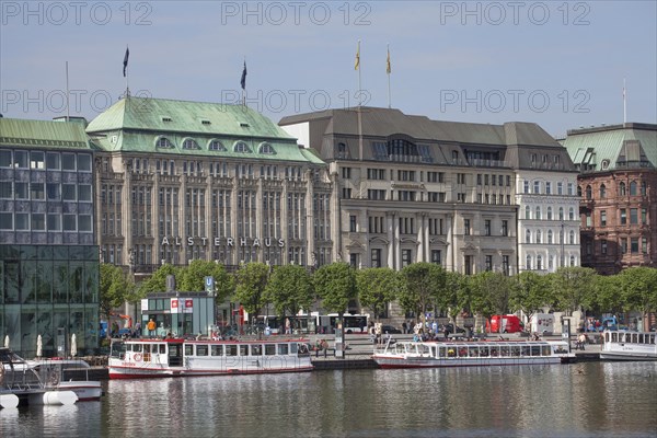 Jungfernstieg Inner Alster Lake and pier