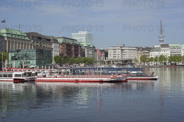 Jungfernstieg Inner Alster Lake and pier