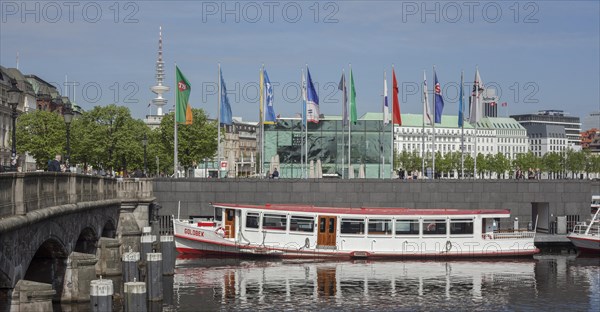 Jungfernstieg Inner Alster Lake and pier