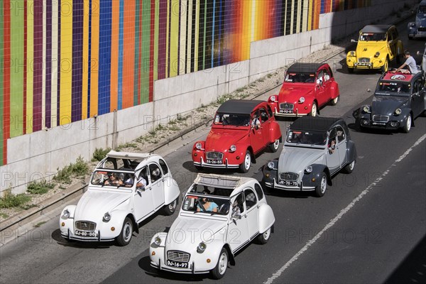 Parade of vintage cars