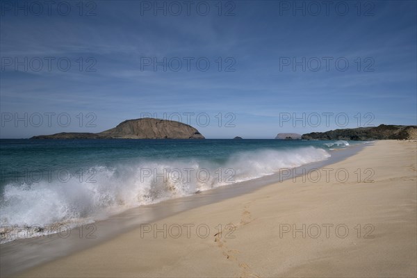 Waves at the sandy beach