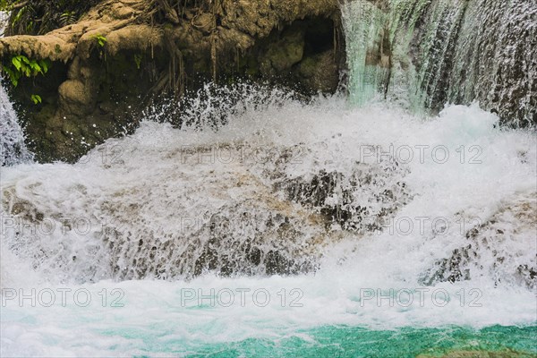 Splashing water of a waterfall