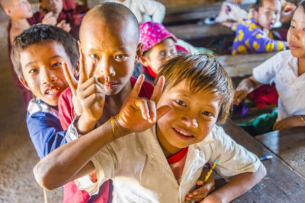 School children at school