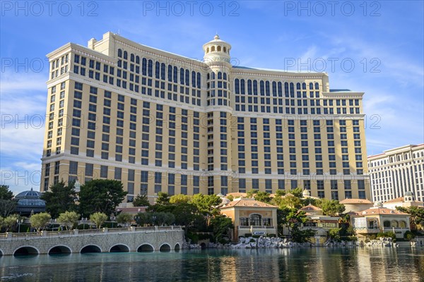 Lake in front of Hotel Bellagio