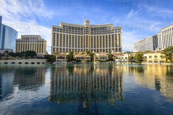 Lake in front of Hotel Bellagio