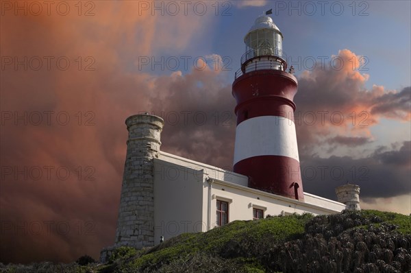 Lighthouse with storm clouds