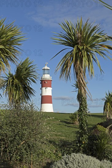 Lighthouse Smeaton's Tower on Plymouth Hoe