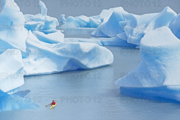 Kayaker on lake