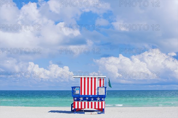 Lifeguard hut on beach