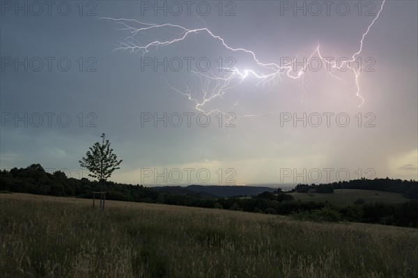 Thunderstorm with multiple thunderbolts