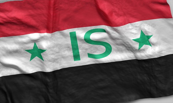 Syrian Flag with IS writing