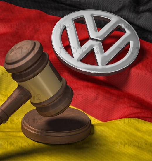 Gavel on German flag