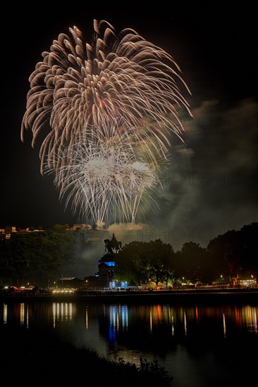 Fireworks at the Ehrenbreitstein Fortress