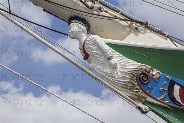 Figurehead on sailing ship Rickmer Rickmers