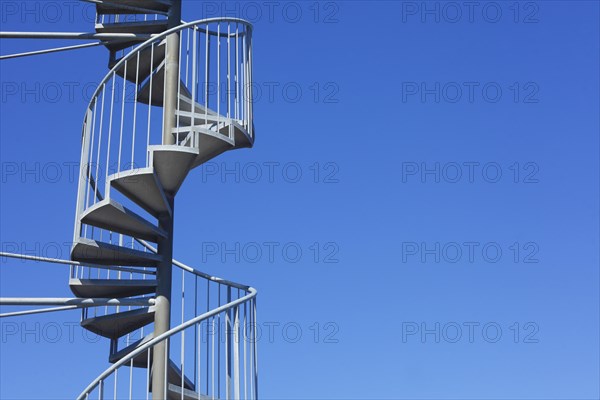 Metal spiral staircase at Obereversand lighthouse