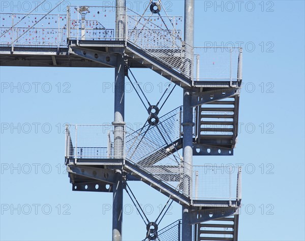 Metal spiral staircase at Obereversand lighthouse