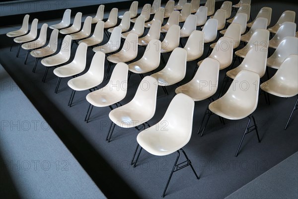 Empty chairs in an auditorium