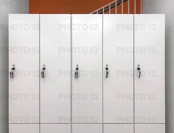 White wardrobe cabinets with keys