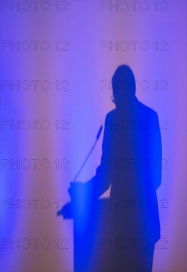 Anonymous speaker at the lectern