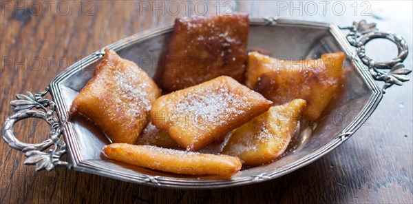 Orange biscuits in metal shell