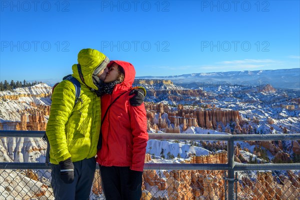 Young couple kissing