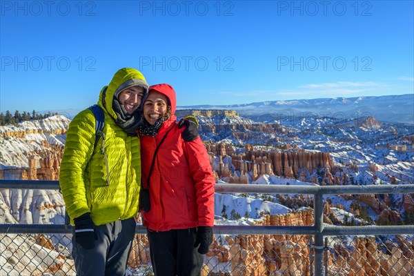 Young couple at viewpoint