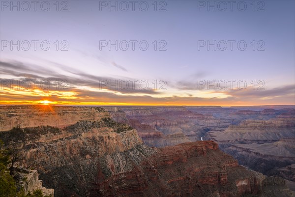 Gorge of the Grand Canyon at sunset